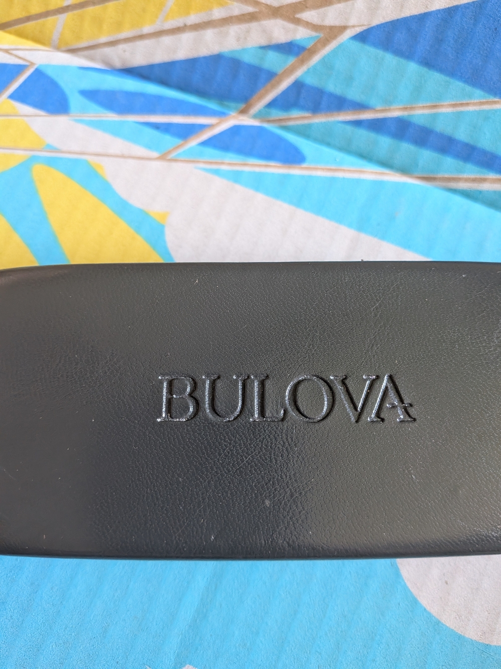 Bulova Black Eyewear with Embossed Logo CASE ONLY